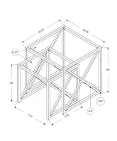 Monarch 2 Piece Contemporary Tempered Glass Nesting Accent Side End Table Set with X-Design Metal Base - Chrome(m-3)