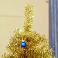 HOMCOM 6ft Artificial Christmas Tree Pop-Up Collapsible Golden Xmas Tree for Holiday Carnival Party Decorations(m-9)