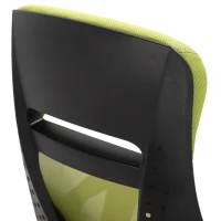 Vinsetto Office Computer Chair Mesh High Back Lumbar Support Adjustable Height Padded Linen Swivel Green(m-6)