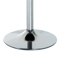 Open Box HomCom 29" Modern Compact Lightweight Round Glass Top Pub Bistro Patio Table - Matte Black(m-4)