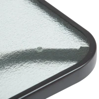 Outsunny 3pcs Outdoor 360° Swivel Metal Rocking Chair with Toughened Glass Coffee Table Set Garden Rocker & Tea Table Set w/ Cushion Red(m-6)