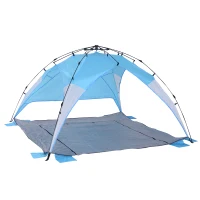Outsunny Portable Automatic Pop Up Beach Tent UV Protection w/ Carry Bag(m-1)