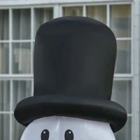 HOMCOM 6ft Christmas Inflatables Outdoor Decorations Glowing Snowman, Blow-Up Yard Christmas Decor with LED Lights Display(m-12)