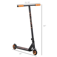 Soozier Stunt Scooter Entry Level Pro Scooter for Beginner w/ 2 Pegs Best Freestyle Trick Scooter Perfect for 14+ Boys and Girls(m-3)