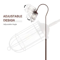 HOMCOM Vintage Floor Lamp Rotatable Lampshade E26 Socket Pin Living Room Steel Bronze(m-4)