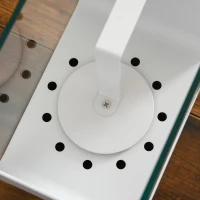 HOMCOM Ethanol Fireplace, 7.75" Tabletop 0.10 Gal, Stainless Steel, Burns up to 2 Hours, White(m-12)