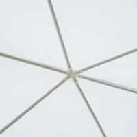 Outsunny 10X30ft Gazebo Canopy Party Tent Outdoor Event Sunshade Portable with 5 Removable Sidewalls White(m-10)