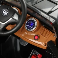 Open Box Aosom Ride On Car Off Road Truck, Dual 6 Volt Electric Battery Powered with Remote Control and MP3, Black(m-8)