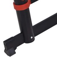 HOMCOM 12ft Aluminium Telescopic Extension Ladder, Heavy Duty Extendable Telescoping Ladder with Locking Mechanism, Non-slip Feet 330 Pound Capacity, EN131 Standard, Black(m-6)