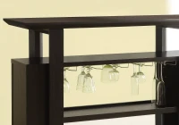 Monarch 48" Contemporary Wood Grain-Look Home Bar with Bottle and Glass Storage - Cappuccino Brown Finish(m-3)