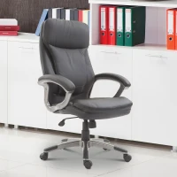 HOMCOM High Back Executive Office Chair Adjustable Tilt Black(m-2)