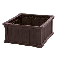 Outsunny 24'' x 24'' x 12'' Raise Garden Bed, Planter Box, Above Ground Garden for Flowers, Herb, Vegetables with Easy Assembly, Brown(m-8)