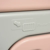 Qaba Baby Crib 3 In 1 Design Toddler Cot Cradle Beside Sleeping Cot with Storage Function Detachable Lockable Wheels for Infant Newborn Age 0 to 6 Months,Pink(m-10)