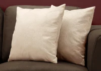 Monarch 18" x 18" Feathered Velvet Throw Pillow (Set of 2) - Light Taupe(m-2)