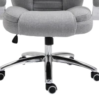 Vinsetto Office Chair Ergonomic Design Linen Surface Foam Padded w/ Adjustable Height & Armrest Gray(m-8)