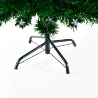 Open Box HOMCOM 6ft Tall Pre-Lit Artificial Fiber Optic LED Lighted Christmas Tree(m-7)