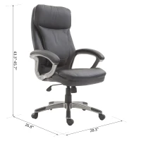 HOMCOM High Back Executive Office Chair Adjustable Tilt Black(m-3)