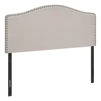 Monarch 57" L Full Size Linen Bed Headboard with Easy Adjustable Height - Beige(m-1)