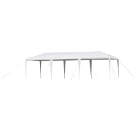 Outsunny 9.4x28ft Party Gazebo Tent Portable Folding Wedding Tent Garden Canopy Event Shelter Outdoor Sunshade with 8 Removable Walls(m-8)
