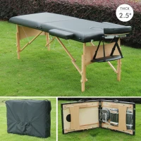 Soozier 2.5" Thick Portable Massage Table Foldable Adjustable Salon Bed Spa Bag(m-4)