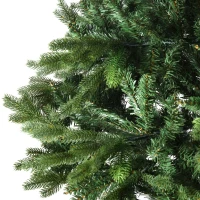 HOMCOM 7' Tall Unlit Spruce Artificial Christmas Tree with Realistic Branches, and 3368 Tips, Green(m-13)