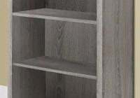 Monarch 48"H Contemporary Hollow-Core Bookcase with Adjustable Shelves - Dark Taupe(m-4)