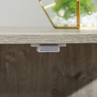 PawHut 29.5" Wooden Dog Cage with Windows, End Table Furniture Style, Modern Pet Kennel with Lockable Doors Elevated Base for Small and Medium-sized Dogs, Grey(m-8)