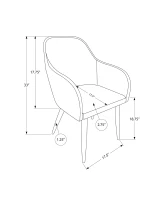 Monarch 2pc Cushioned Dining Chair with Tapired Metal Legs and Leather-Look Upholstery - White / Chrome Metal(m-4)