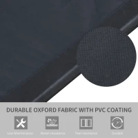 Outsunny Folding Camping Cot Portable Outdoor Sleeping Bed w/ Carrying Bag Black(m-4)