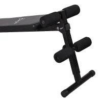 Soozier Folding Portable PRO Decline Sit Up Bench Fitness Ab Adjustable Height Black(m-7)