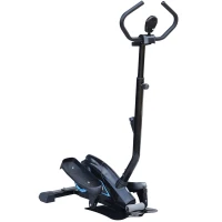 Soozier Magnetic Stepper Elliptical Machine with Adjustable Handlebar Cardio Workout Glider Trainer w/ LCD Monitor(m-2)