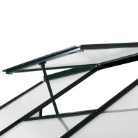 Outsunny Walk-In Garden Greenhouse Aluminum Polycarbonate with Roof Vent for Plants Herbs Vegetables 8' x 4' x 7' Green(m-9)