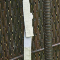 Outsunny Patio Chaise Lounge, Pool Chair with 5 Position Adjustable Backrest & Cushion, Outdoor PE Rattan Wicker Sun Tanning Seat, 28", Brown(m-16)