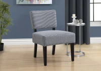 Monarch Contemporary Two-Tone Abstract Dot Pattern Accent Slipper Chair - Light / Dark Blue(m-2)