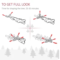 HOMCOM 6ft Unlit Full Pine Artificial Christmas Tree with Realistic Branches, Fake Holiday Tree with 1000 Tips, Silver(m-5)