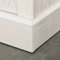 HOMCOM 71" Freestanding Kitchen Pantry Traditional Storage Cupboard Floor Utility Cabinets with Drawer for Living Room, Hallway,Ivory(m-13)