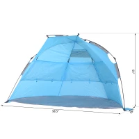 Outsunny Portable Automatic Pop Up Beach Tents Anti-UV w/ Carry Bag(m-3)