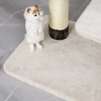 PawHut 47.75" Luxury Plush Cat Tree Activity Tower with Sisal Scratching Posts, Elevated Perches & a  Roomy Condo(m-9)