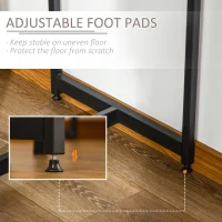 HOMCOM 3 Piece Industrial Dining Table Set, Counter Height Bar Table & Stools Set  with Storage Shelf, Rustic Brown/Black(m-7)