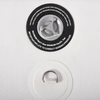 Soozier 10' x 32" x 6" Inflatable Stand Up Paddle Board with ISUP Accessories, Carry Bag, Non-Slip Deck, Adj Paddle, Pump, Leash for Adults Kids, Black and White(m-11)