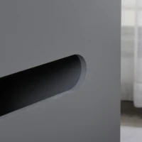 PawHut Double-Decker Cat Luxury Lower Level Litter Box and Upper Level House, Grey(m-9)