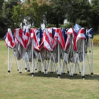 Outsunny 29' x 10' Pop Up Canopy Party Wedding Event Tent with Carrying Case - American Flag(m-6)
