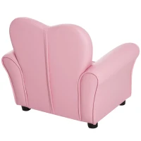 Qaba Kids Sofa Toddler Tufted Upholstered Sofa Chair Princess Couch Furniture with Diamond Decoration for Preschool Child, Pink(m-13)