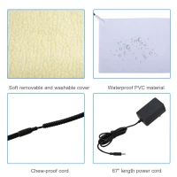 PawHut Heated Cat House Condo, Foldable Enclosed Pet House with Heating Pad for Cats or Small Dogs, Use for Indoor or Covered Outdoor Areas, Log Cabin Design(m-6)