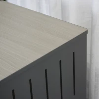 PawHut Double-Decker Cat Luxury Lower Level Litter Box and Upper Level House, Grey(m-11)