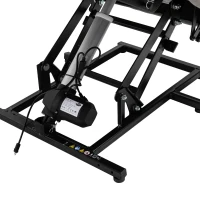 HOMCOM Electric Power Lift Recliner Massage Sofa Linen Surface w/ 8 Vibration Points 2 Remote, Living Room Office Furniture - Grey(m-14)