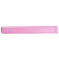 Soozier 4FT Sectional Floor Balance Beam Foam Gymnastic Training Low Height Beam for Kids Home Gym Pink(m-4)