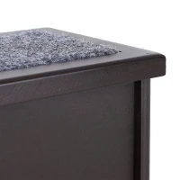 PawHut 3 Step Wooden Carpeted Non Slip Pet Stairs Ramp for Cats and Small Dogs - Brown(m-9)