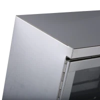 HOMCOM Vertical 24" x 16" Stainless Steel Bathroom Wall-Mounted Glass Medicine Cabinet(m-13)