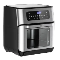 HOMCOM 10.5 Quart Air Fryer Oven with 8 Preset Cooking Menus, 1500W Air Fryer Toaster Oven, Countertop Convection Oven with 9 Accessories, Non-Stick Coating, Digital LED Screen(m-1)